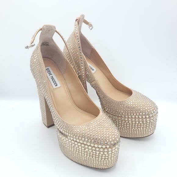Steve Madden Skyrise-R Pumps beige women's size 8 - Picture 2 of 9